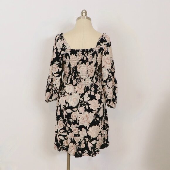 Saltwater LUXE Lane Mini Dress in Black Floral Large - Picture 4 of 7